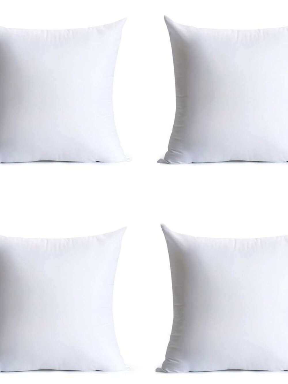18 x 18 inches Pillow Inserts, Set of 4 Hypoallergenic Brushed Microfiber Liner